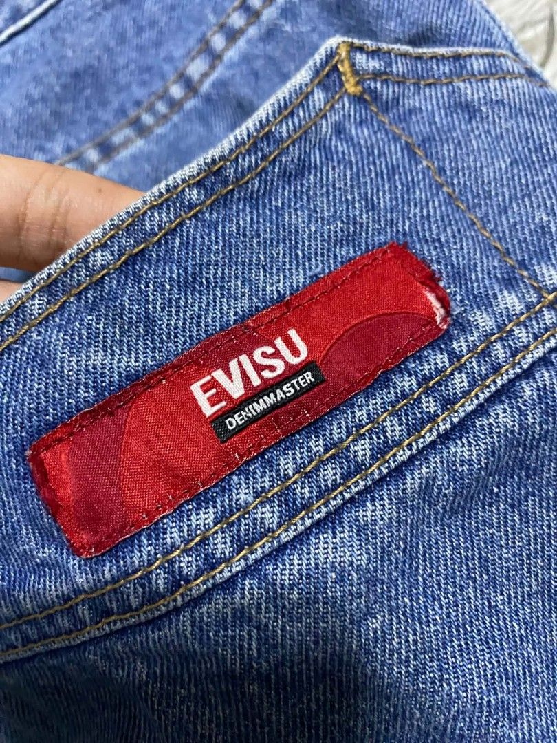 Evisu Denim Jorts (Category: Shorts) located in Manila. Submitted by aize2thrft (Listing ID 1467223796, Image 3). Description: EVISU DENIM JORTS LIKE NEW CONDITION NO ISSUE W'34 L'27 LO'12.