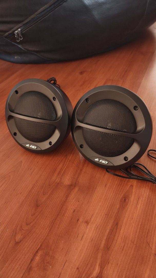 F&D A111X 2.1 Computer Multimedia Speaker System (Category: Soundbars, Speakers & Amplifiers) located in Manila. Submitted by bravefox_31b6f5 (Listing ID 1467284963, Image 3). Description: - F&D A111X 2.1 multimedia speaker system - Features Bluetooth, FM radio, and USB reader - Includes subwoofer, two satellite speakers, and remote control - Dedicated bass control knob on the back panel - Ideal upgrade for PC or TV audio setups - Complete with o