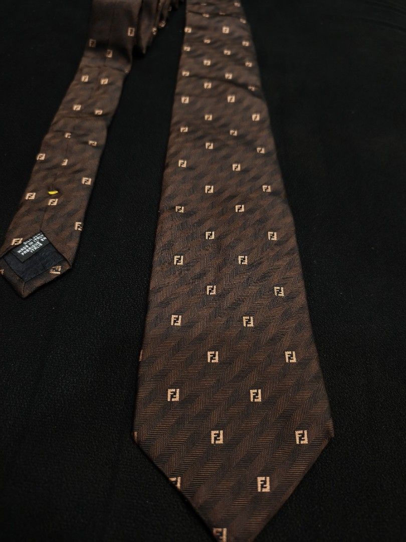 Fendi Monogram necktie (Category: Luxury Accessories) located in Digos. Submitted by emmanuel28 (Listing ID 1467198725, Image 3). Description: Fendi Monogram necktie Authentic 100% silk material Like new condition Location: Davao del sur Buyer shoulders shipping fee.