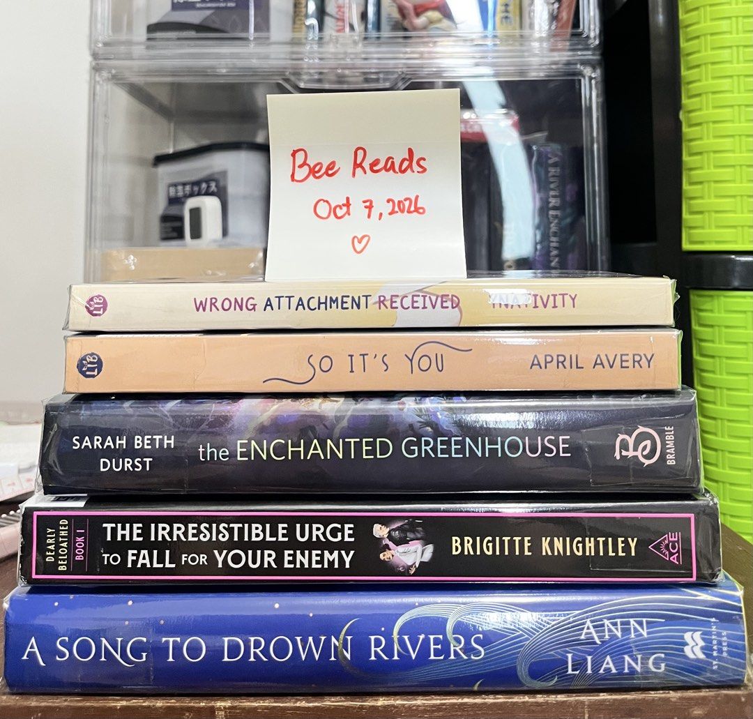 Fiction and Romance / Romance Fantasy Novels Stack (Category: Storybooks) located in Malabon City. Submitted by luckykitty114 (Listing ID 1467174989, Image 1). Description: ‼️FOR SALE‼️ ✅The Enchanted Greenhouse 🐈‍⬛ - ‼️₱570 - HB sprayed - Brand new remaindered - 10/10 condition ✅A Song to Drown Rivers 👑 - ‼️₱670 - HB deluxe edition - Brand new remaindered - 9/10 condition ❌The Irresistible Urge to Fall for Your Enemy 🥷🦢 - SOLD - PB export ed