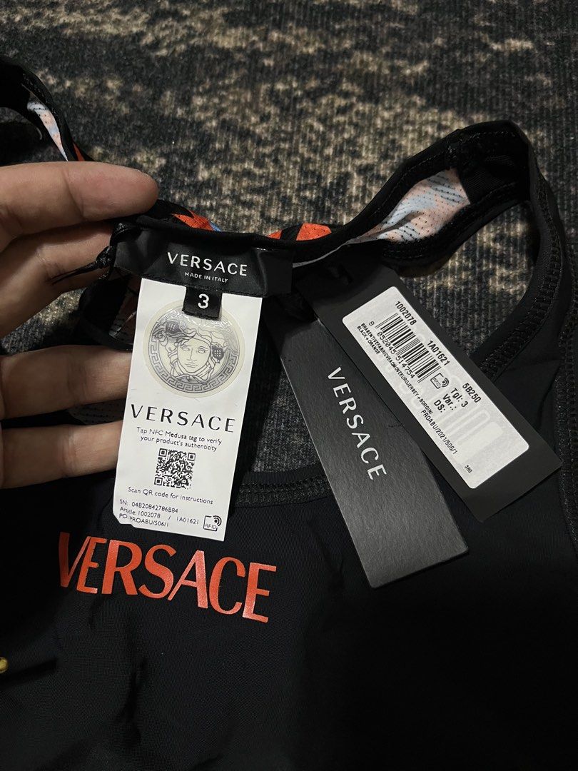 FOR SALE (Category: Luxury Apparel) located in Bulacan. Submitted by sef19 (Listing ID 1467263468, Image 3). Description: VERSACE - size : 3 with tags condition : new price : ₱780 - mop : gcash / jnt pm 📩📩📩 📍BULACAN.