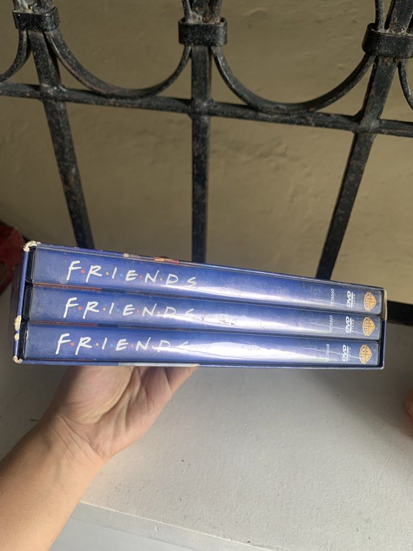Friends The Complete First and Second Seasons DVD Box Sets (Category: CDs & DVDs) located in Quezon City. Submitted by 47thclothing (Listing ID 1467230177, Image 2). Description: - Friends DVD Box Sets: Complete Seasons 1 and 2 - Packaging: Includes original cardboard outer cases and multiple inner slim cases - Perfect for: Sitcom fans and physical media collectors - Meetup/Shipping available.