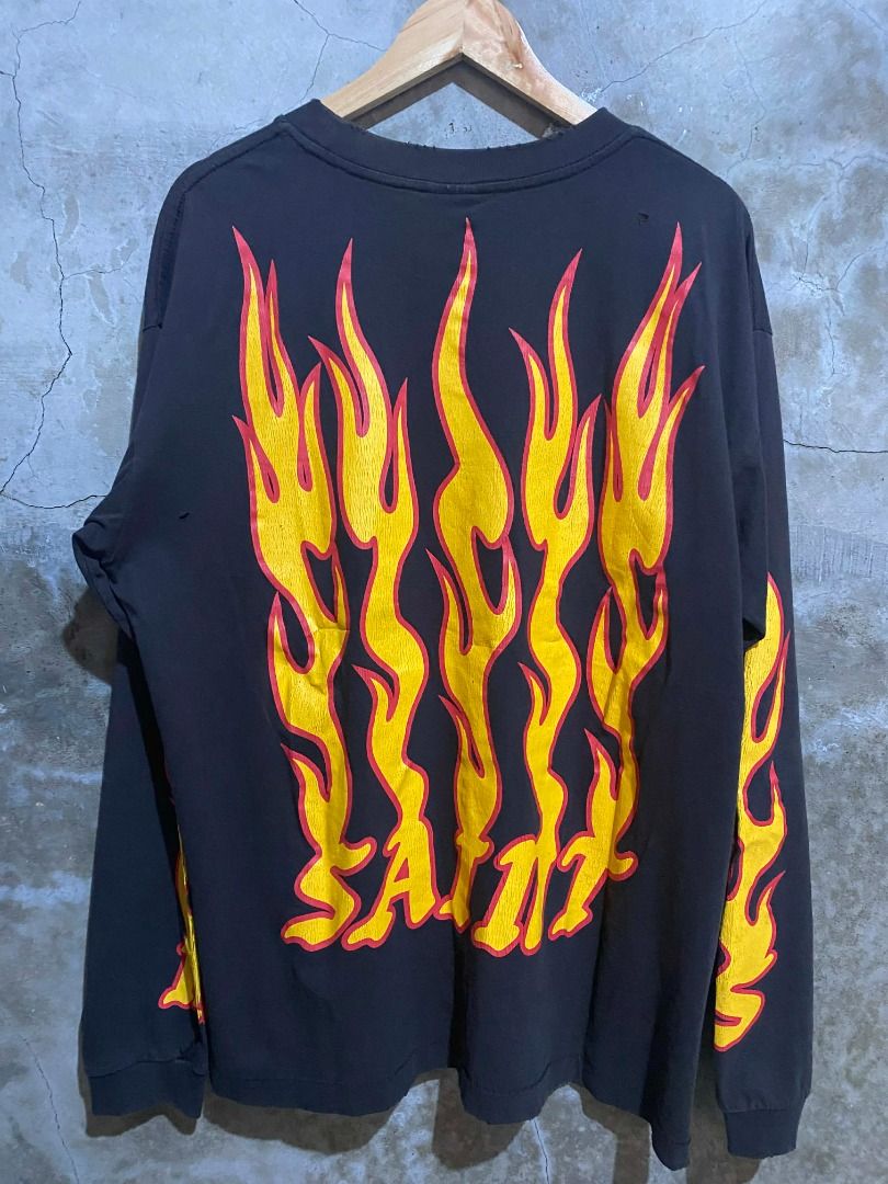 FS🔥 SOUL ON FIRE DISTRESSED LONG SLEEVE (Category: Tshirts & Polo Shirts ) located in Davao. Submitted by clenttoyal88627 (Listing ID 1467231024, Image 2). Description: Vintage Motor cycle long sleeve .