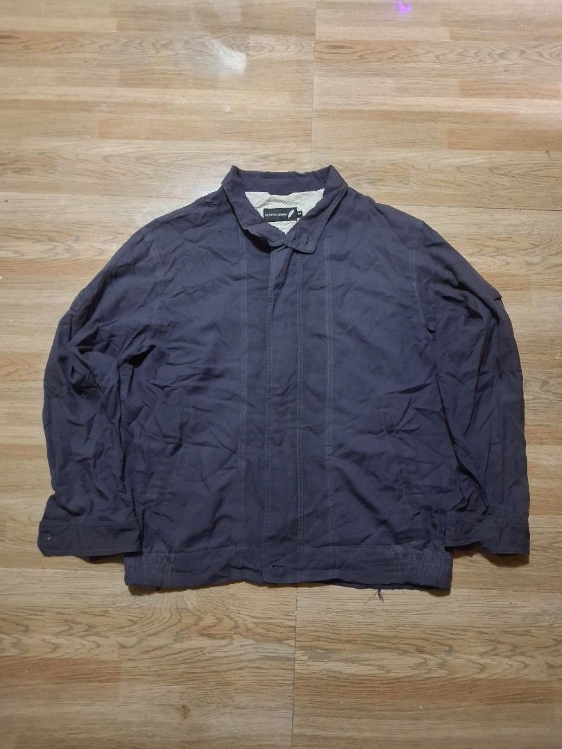 Full-zip Harrington-Type Light-Weight Jacket (Category: Coats, Jackets and Outerwear) located in General Mariano Alvarez. Submitted by klasiko.19 (Listing ID 1467173011, Image 1). Description: Thrifted Harrington-type of jacket. Lightweight W - 22 L - 24.5 Sleeve Length - 22 Had two side pockets Issue, may maliliit na punit bandang hem kaya kita na yung garter (see the photos) Overall goods pa naman. Need wash lang din.