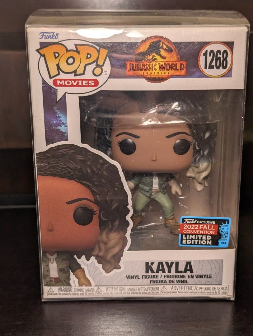 Funko POP Kayla Jurassic World 1268 (Category: Figurines & Statues) located in Marikina City. Submitted by mrtncdrc (Listing ID 1467312291, Image 1). Description: Brand new and never taken outside of the box. Box has a crease and is shown on the last photo. Will come with a free protective case but only if we still have some available so it's first come first serve..
