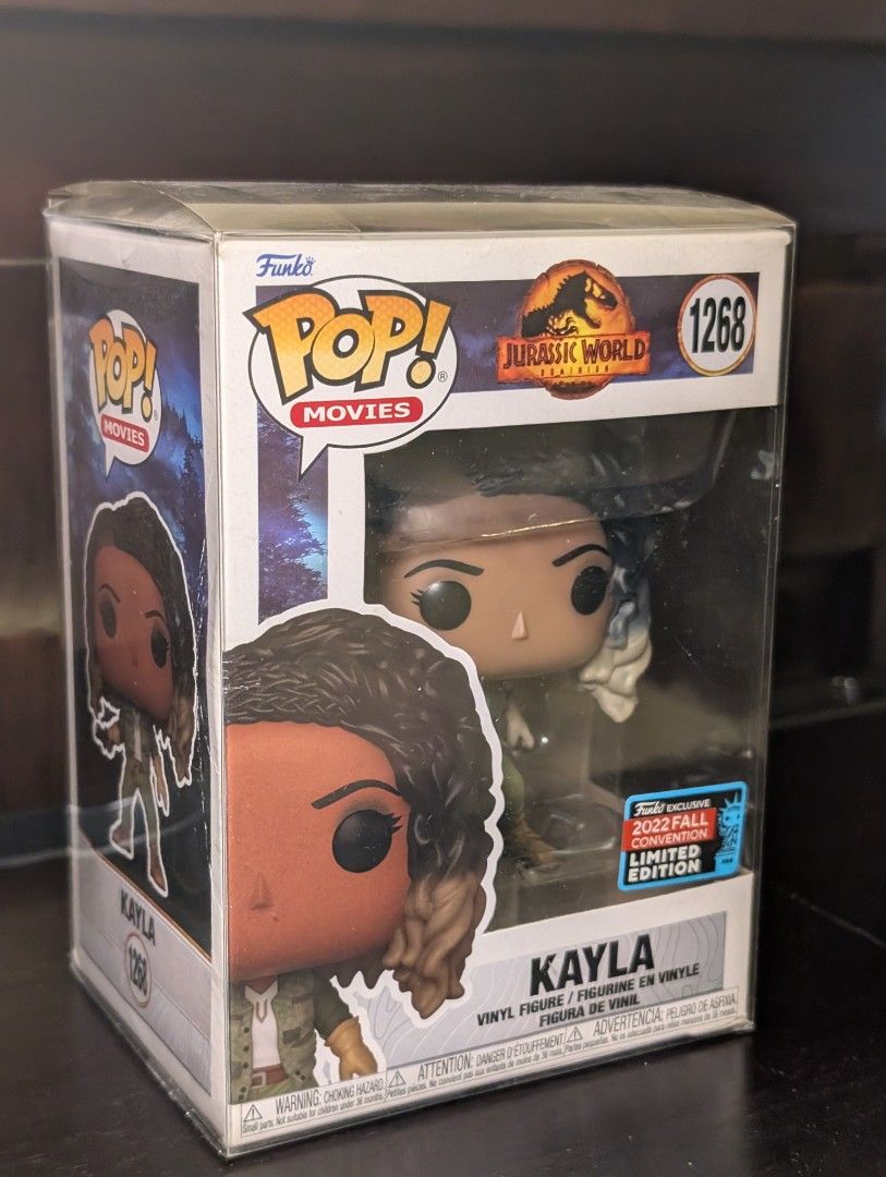 Funko POP Kayla Jurassic World 1268 (Category: Figurines & Statues) located in Marikina City. Submitted by mrtncdrc (Listing ID 1467312291, Image 2). Description: Brand new and never taken outside of the box. Box has a crease and is shown on the last photo. Will come with a free protective case but only if we still have some available so it's first come first serve..