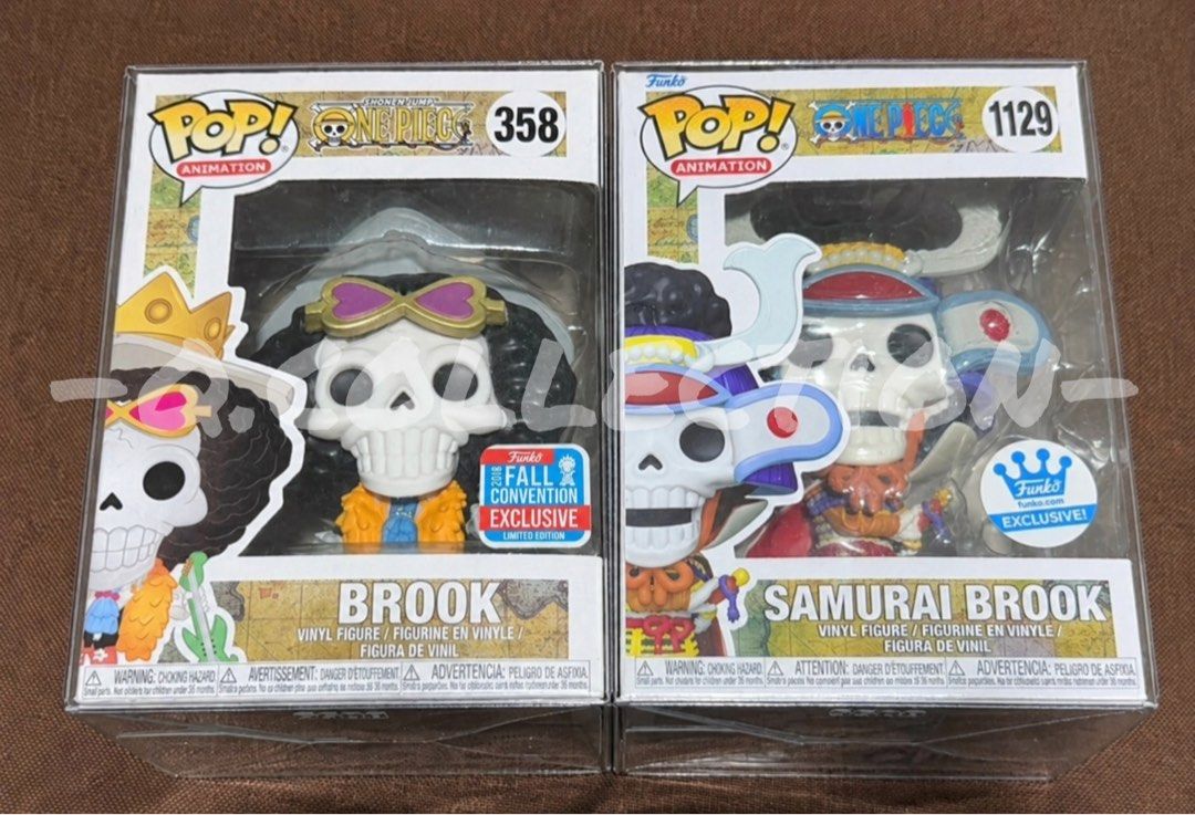 FUNKO POP: ONE PIECE - BROOK (SET) (Category: Other Merchandise) located in Quezon City. Submitted by _qcollections (Listing ID 1467286764, Image 1). Description: ✨ All in excellent condition (9.5/10) ✨ Each comes with a BOSS/1.5mm Funko Pop Protector ✨ Never Open On Box (NOOB) ✨No major box flaws ✨ Personally owned, collector-kept and well-maintained ✨ Price is slightly negotiable for sure buyers ** NOTE: ebay price is just for reference (lowest