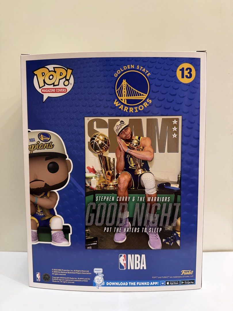 Funko Pop Stephen Curry Slam “Night Night” (Category: Vintage Collectibles) located in Paranaque City. Submitted by avn_toys (Listing ID 1467218818, Image 2). Description: -Brand new condition -Box 9.5/10.