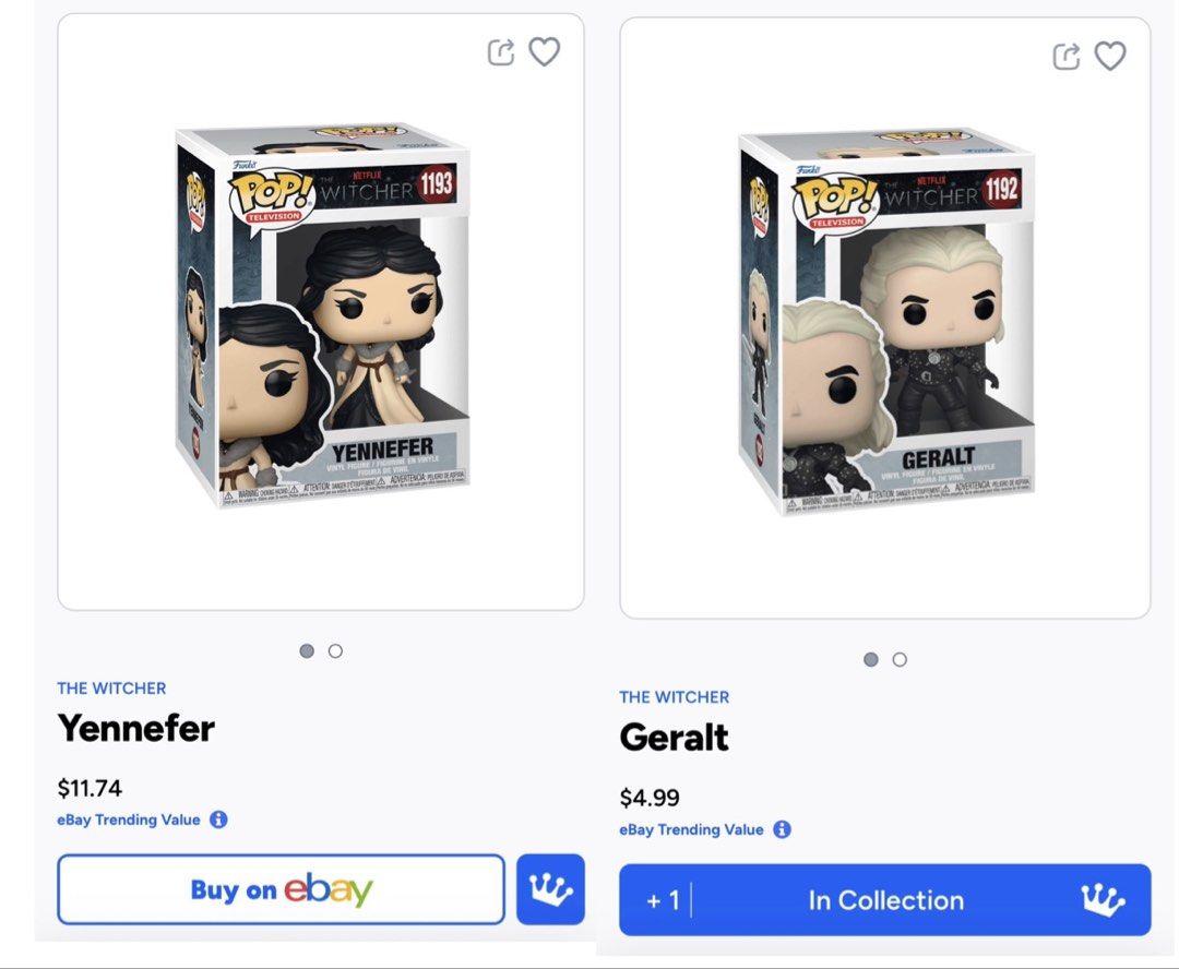 FUNKO POP: THE WITCHER (SET) (Category: Other Merchandise) located in Quezon City. Submitted by _qcollections (Listing ID 1467300515, Image 2). Description: ✨ All in excellent condition (9.5/10) ✨ Each comes with a BOSS/1.5mm Funko Pop Protector ✨ Never Open On Box (NOOB) ✨No major box flaws ✨ Personally owned, collector-kept and well-maintained ✨ Price is slightly negotiable for sure buyers RFS: QUITTING 🥹.