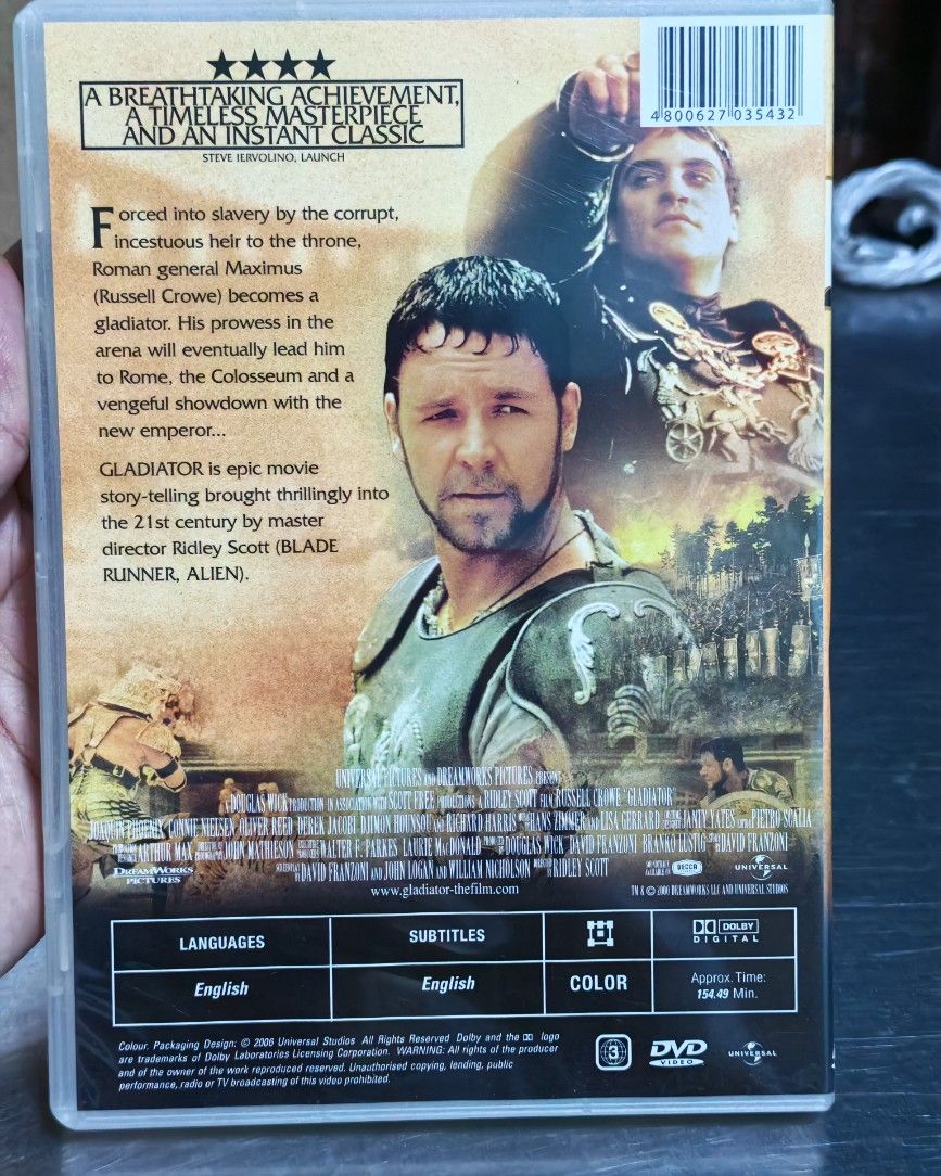 Gladiator (Category: CDs & DVDs) located in Carmona. Submitted by tech_hub_cavite (Listing ID 1467330934, Image 2). Description: .