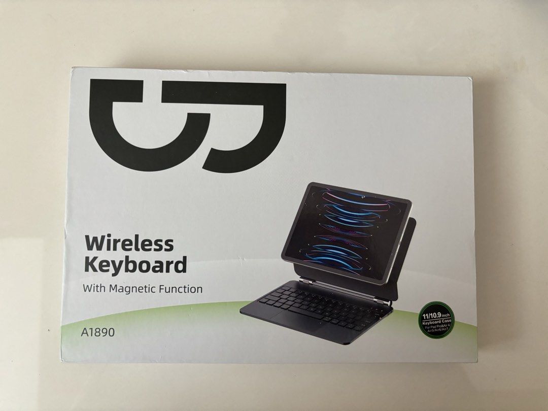 Goojodoq Wireless Keyboard Case A1890 11/10.9 inch (Category: Cases & Sleeves) located in Manila. Submitted by gabuys (Listing ID 1467231016, Image 2). Description: - Model: Goojodoq A1890 Wireless Keyboard Case - Color: Black - Compatibility: Fits 11-inch and 10.9-inch tablets, including iPad Pro and Air models - Features: Built-in trackpad, backlit keys with status indicator lights, and secure magnetic attachment - Charging: Convenient Type-C c