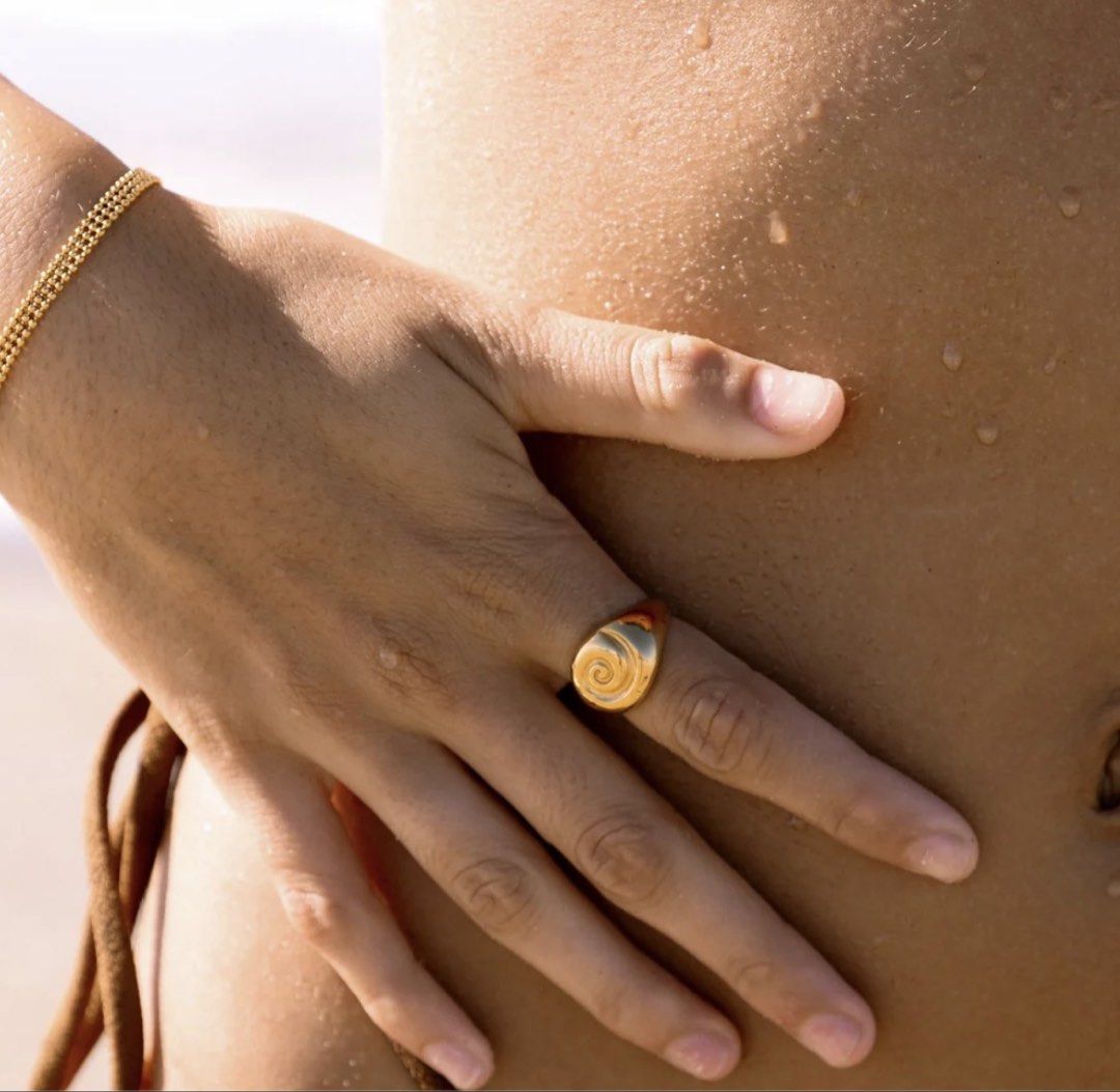 Gold waterproof ring (Category: Rings) located in Quezon City. Submitted by anjdgzmn (Listing ID 1467244669, Image 3). Description: Atolea jewelry Bought for 1,300.