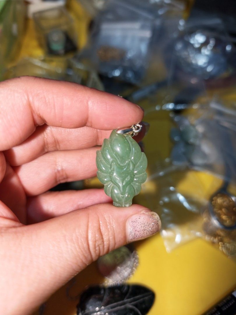 Green Aventurine 9Tailed Fox (Category: Necklaces) located in Quezon City. Submitted by piaoliangcollections.ph (Listing ID 1467253533, Image 1). Description: For Wealth and Abundance. green aventurine benefits: Green aventurine is widely known as the "Stone of Opportunity" and is a shimmering green quartz variety colored by fuchsite mica inclusions. Core Metaphysical & Traditional Benefits Luck and Abundance: Widely used to attract good fortune,