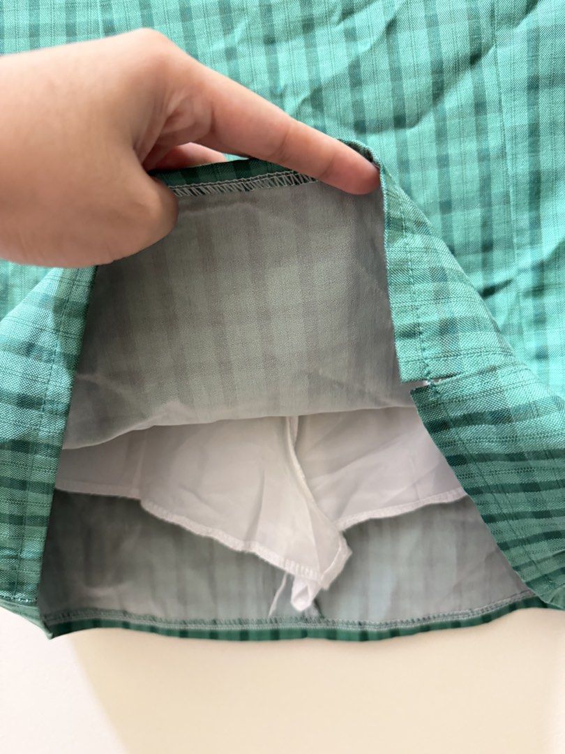 Green Plaid Skirt (Category: Skirts) located in Manila. Submitted by xmagic.shopx (Listing ID 1467291639, Image 3). Description: Size 29-30 inches.