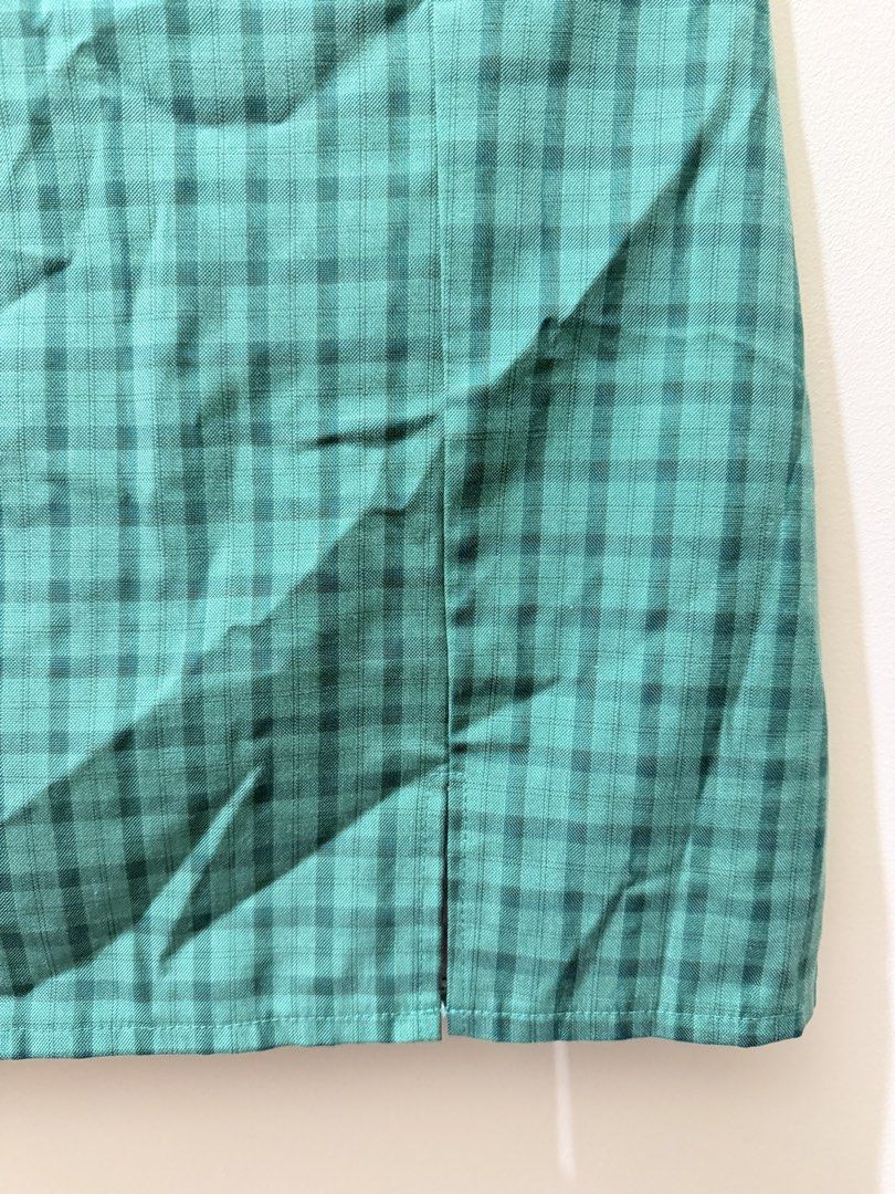 Green Plaid Skirt (Category: Skirts) located in Manila. Submitted by xmagic.shopx (Listing ID 1467291639, Image 2). Description: Size 29-30 inches.
