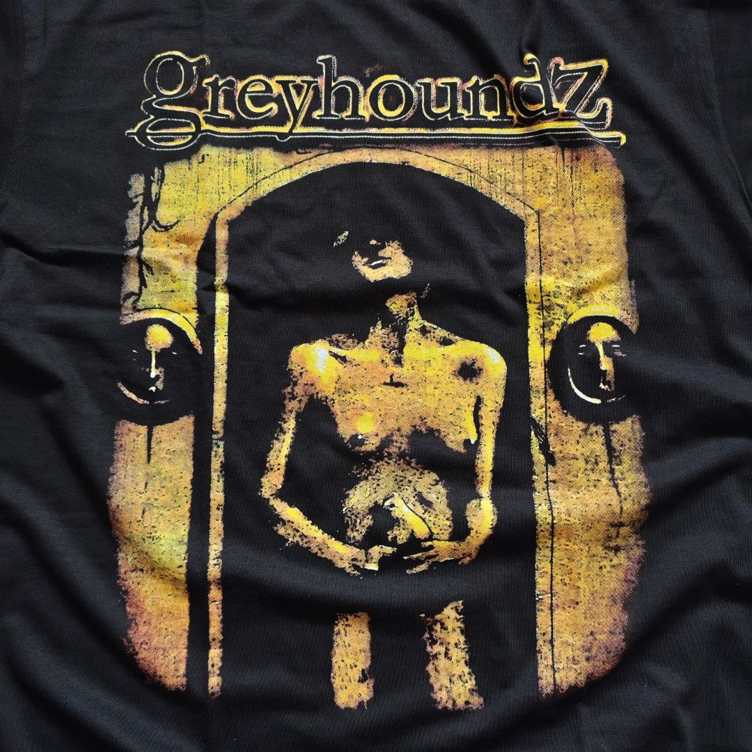 GreyhoundZ (Category: Tshirts & Polo Shirts ) located in Minglanilla. Submitted by thriftdig (Listing ID 1467170826, Image 3). Description: GreyhoundZ Xl 22X31 Fruit of the loom Soft Premium #greyhoundz #bandshirt #carousell #fyp #band #highlights #sell.