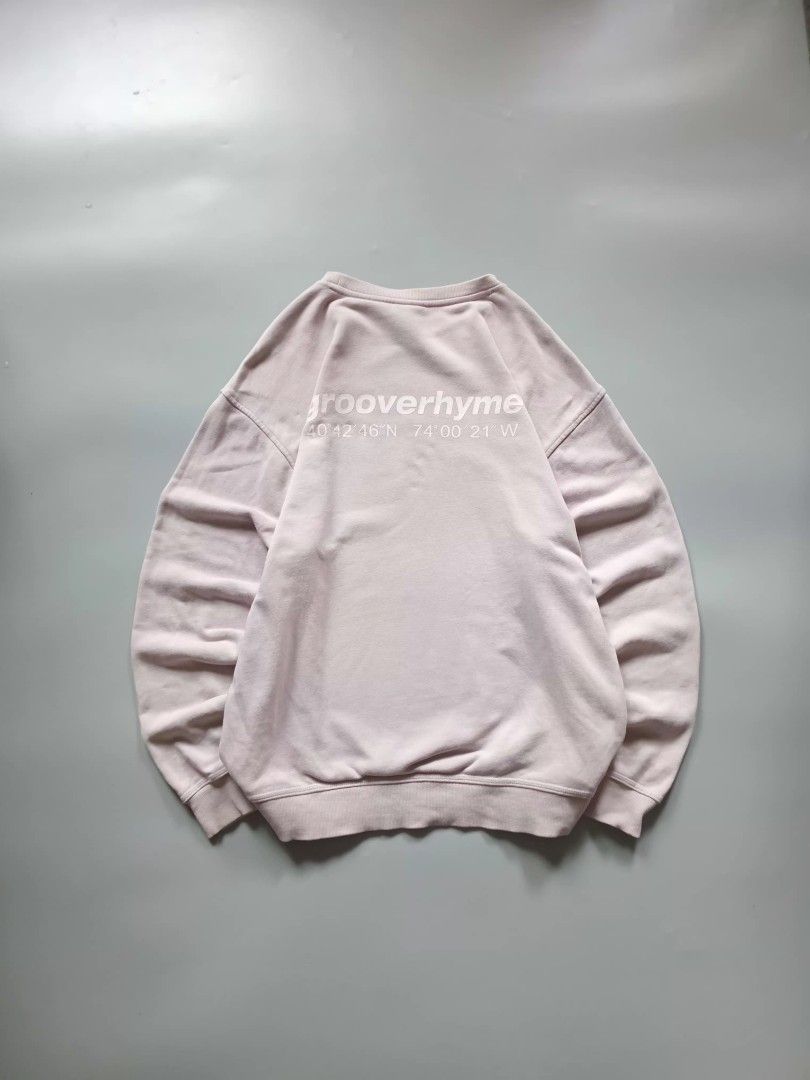 grooverhyme sweater (Category: Coats, Jackets and Outerwear) located in San Isidro. Submitted by lagloots (Listing ID 1467296531, Image 1). Description: grooverhyme sweater makapal tela gandaa color neto irl (nude) fits large 📌model's reference: 5'7, 45kg DIMES (IN INCHES) LENGTH: 27 / WIDTH: 23 CONDITION: 9/10 [] COLOR RATE: 9/10 ISSUE: dot stain, minimal crack.