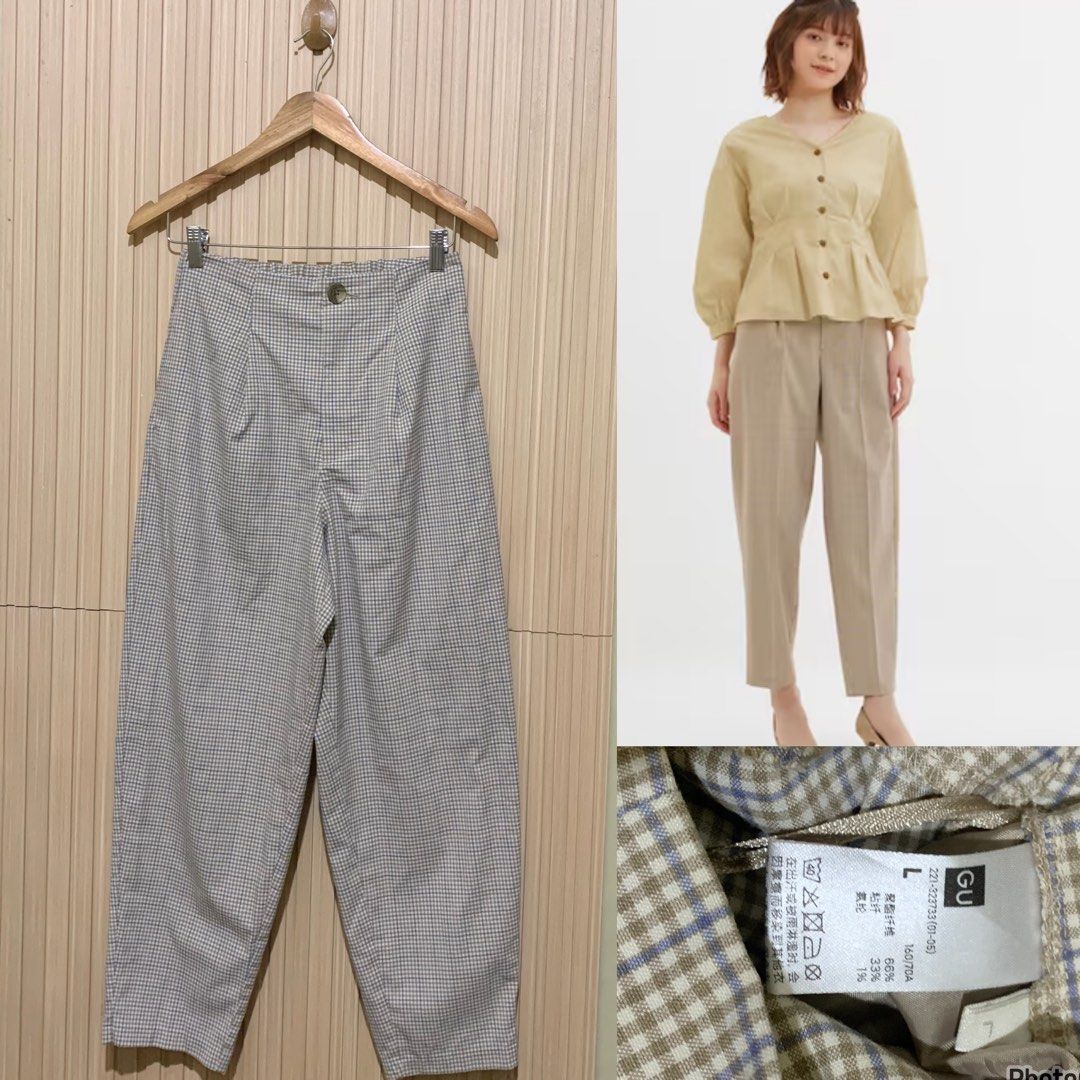 GU plaid trousers (Category: Jeans) located in Koronadal. Submitted by gstyledforless (Listing ID 1467180243, Image 1). Description: Fits w27-28.