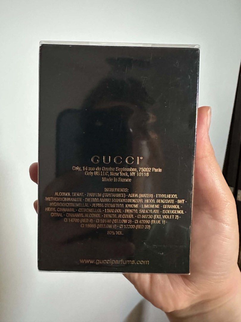 Gucci Guilty Intense Eau de Parfum (Category: Fragrance & Deodorants) located in Makati City. Submitted by amarygarcia (Listing ID 1467189426, Image 2). Description: Original from Dubai 🇦🇪 Indulge in the bold, seductive, and luxurious scent of Gucci Guilty Intense Eau de Parfum. A captivating fragrance with a rich, sensual aroma—perfect for those who love to make a statement and leave a lasting impression. 🖤 💎 Authentic Gucci fragrance 🌹 Bol
