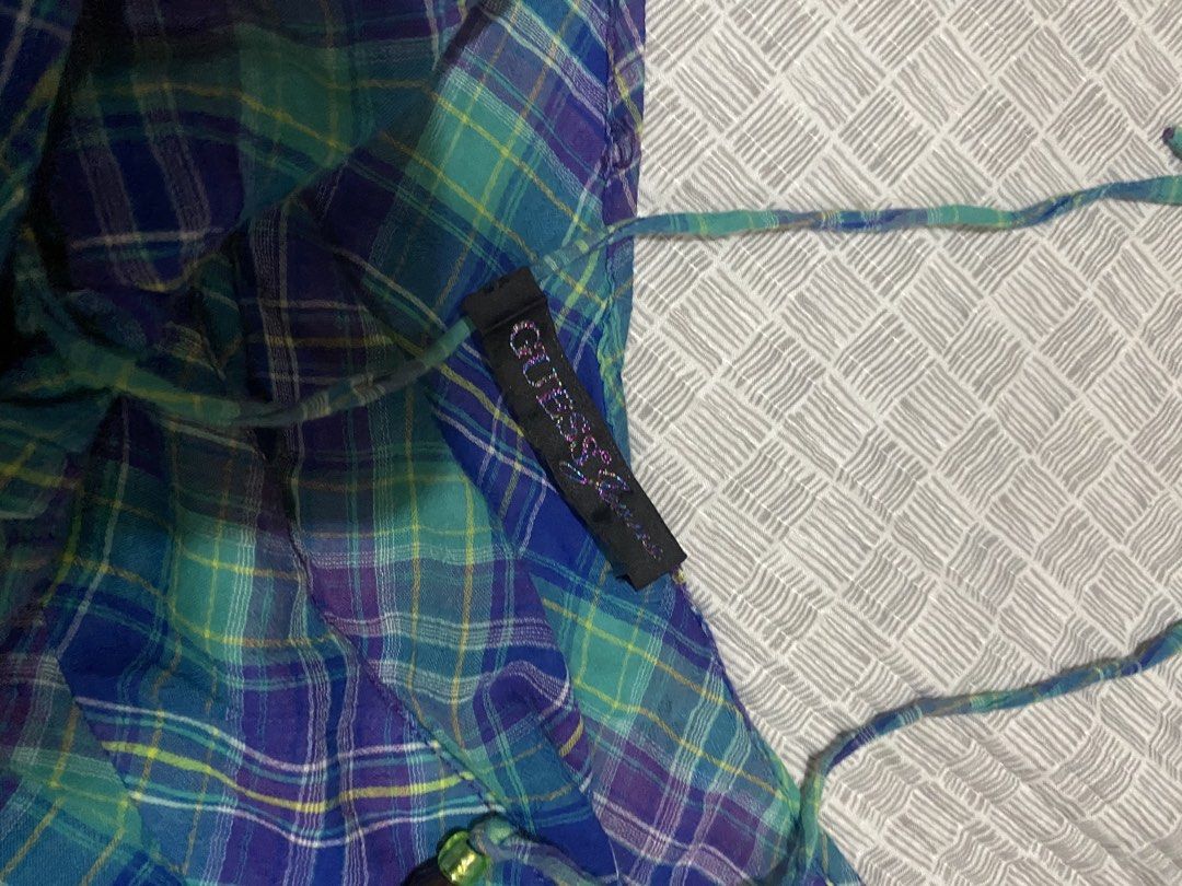 Guess Halter Neck Plaided top (Category: Blouses) located in Mandaue City. Submitted by secondrevive.ph (Listing ID 1467308399, Image 3). Description: no issue excellent 10/10 color rate small 400+sf.