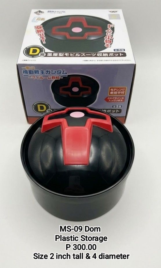 Gundam MS-09 Dom / Plastic Storage (Category: Other Merchandise) located in Binan City. Submitted by mayjhe (Listing ID 1467240037, Image 1). Description: 💛 For Sale 💛 🌸 Gundam MS-09 🍀 Plastic Storage 📍 Condition: New 💰 Price is ₱ 300.00 👉 Other details posted 🇵🇭 Location Biñan Laguna 🛵 Courier J& T and Lalamove 📋 Shipping by schedule 📍 NO COD & COP 📌 All items are carefully packed and labeled with Fragile stickers for breakable good