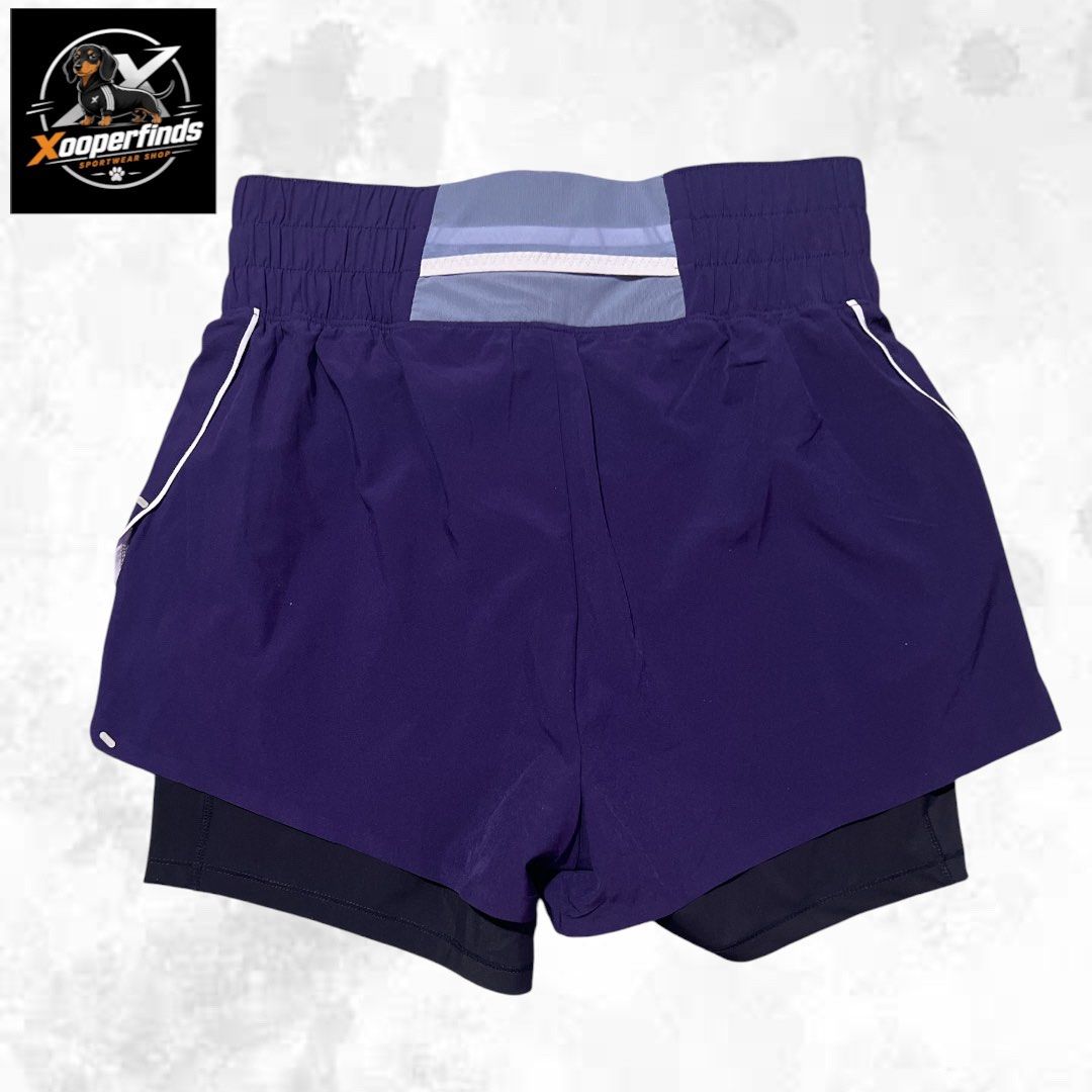 Gym aesthetics training running short medium (Category: Activewear) located in Iba. Submitted by xooperfindslb (Listing ID 1467309751, Image 2). Description: Gym aesthetics training functional breathable running short Medium on tag Color purple With inner cycling with ball pockets in cycling short Highwaist Waist when laid flat - 13.5 inches No issue Can pass as new.