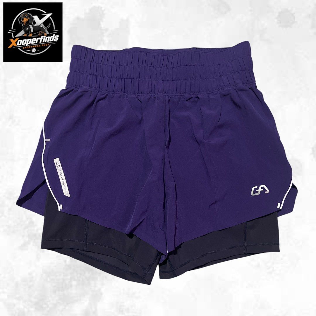Gym aesthetics training running short medium (Category: Activewear) located in Iba. Submitted by xooperfindslb (Listing ID 1467309751, Image 1). Description: Gym aesthetics training functional breathable running short Medium on tag Color purple With inner cycling with ball pockets in cycling short Highwaist Waist when laid flat - 13.5 inches No issue Can pass as new.