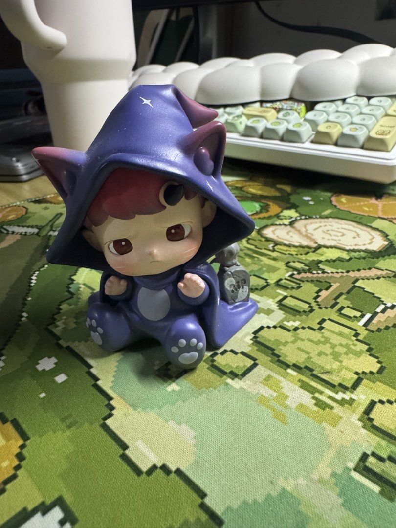 Hacipupu Blind Box Figures (Category: Designer & Blind Box Toys) located in Pasig City. Submitted by pmlmri (Listing ID 1467352747, Image 3). Description: - Authentic Pop Mart Hacipupu blind box figures - Available designs: Fuzzy grey koala, Purple cat wizard with tombstone, Pearly pastel dragon rider, Bird swing scene with bookcase packaging - Condition: Carefully displayed, adult-owned - Available for individual purchase or bundle deals (messag