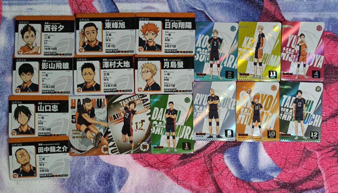 HAIKYUU CCG (Category: Card Packs) located in Bayambang. Submitted by nishi.spideyyyyyy (Listing ID 1467192599, Image 3). Description: Take all 500 Authentic and Original (except 4th & 5th picture) can do tingi 2nd picture - 100 3rd picture - 200 4th & 5th picture - 200 MOP: GCASH MOD: J&T (small pouch).