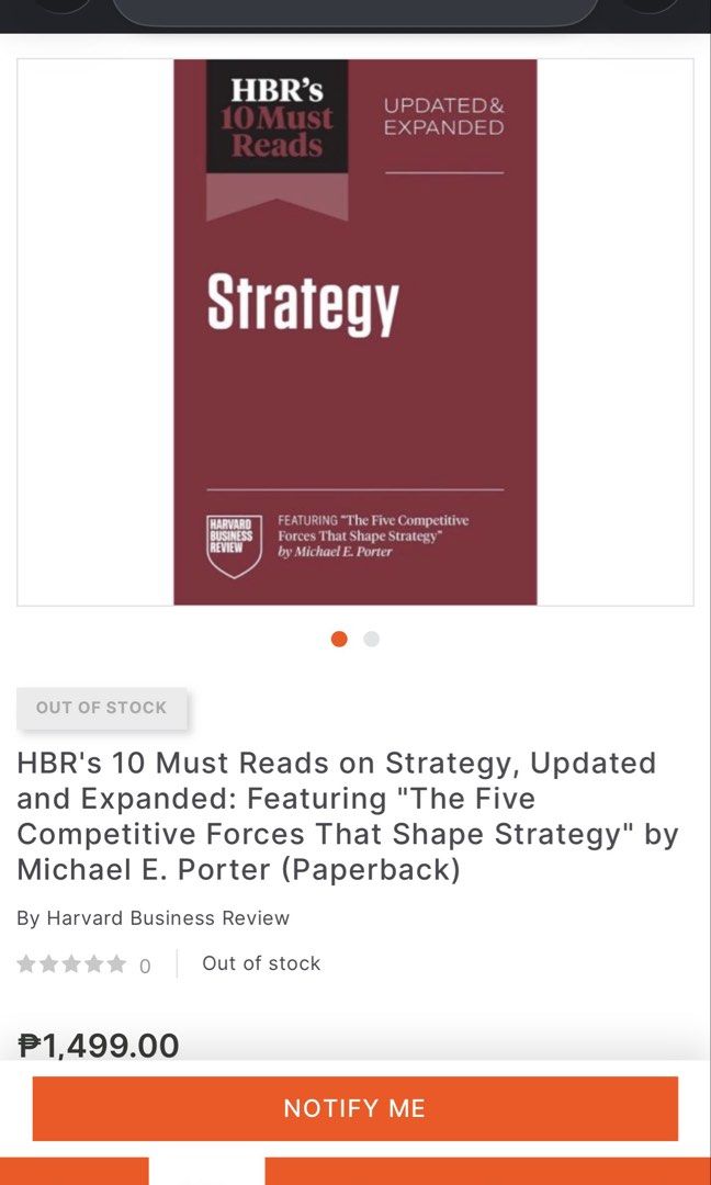 Harvard Business Review - Strategy (Category: Assessment Books) located in Manila. Submitted by daleyo (Listing ID 1467302859, Image 3). Description: Done reading Bought at fullybooked .