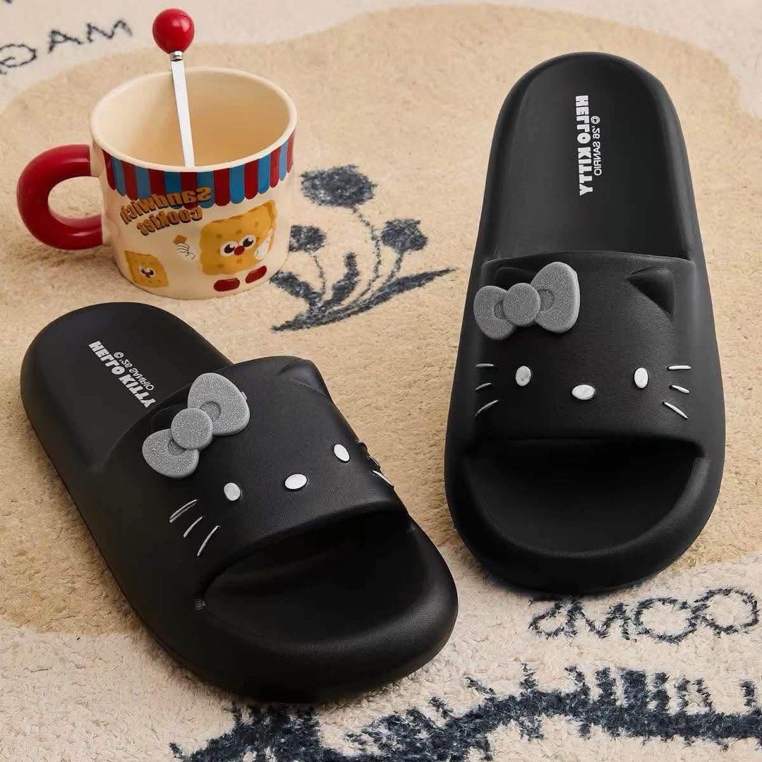 Hello Kitty Black Slides Size 38-39 (Category: Slippers and slides) located in Valenzuela. Submitted by simplyolive85 (Listing ID 1467297747, Image 2). Description: Hello Kitty slides Brand new Color : black Size 38-39 Can fit 6.5 to 8 So comfy and nonslips.
