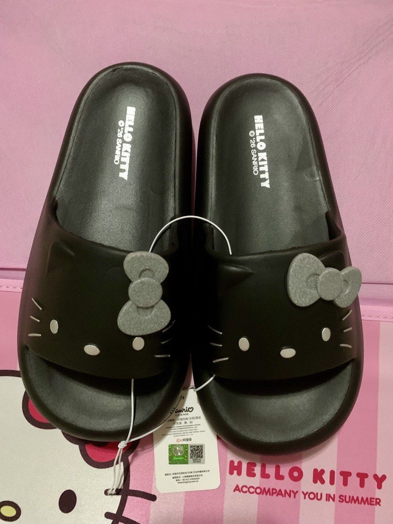 Hello Kitty Black Slides Size 38-39 (Category: Slippers and slides) located in Valenzuela. Submitted by simplyolive85 (Listing ID 1467297747, Image 3). Description: Hello Kitty slides Brand new Color : black Size 38-39 Can fit 6.5 to 8 So comfy and nonslips.