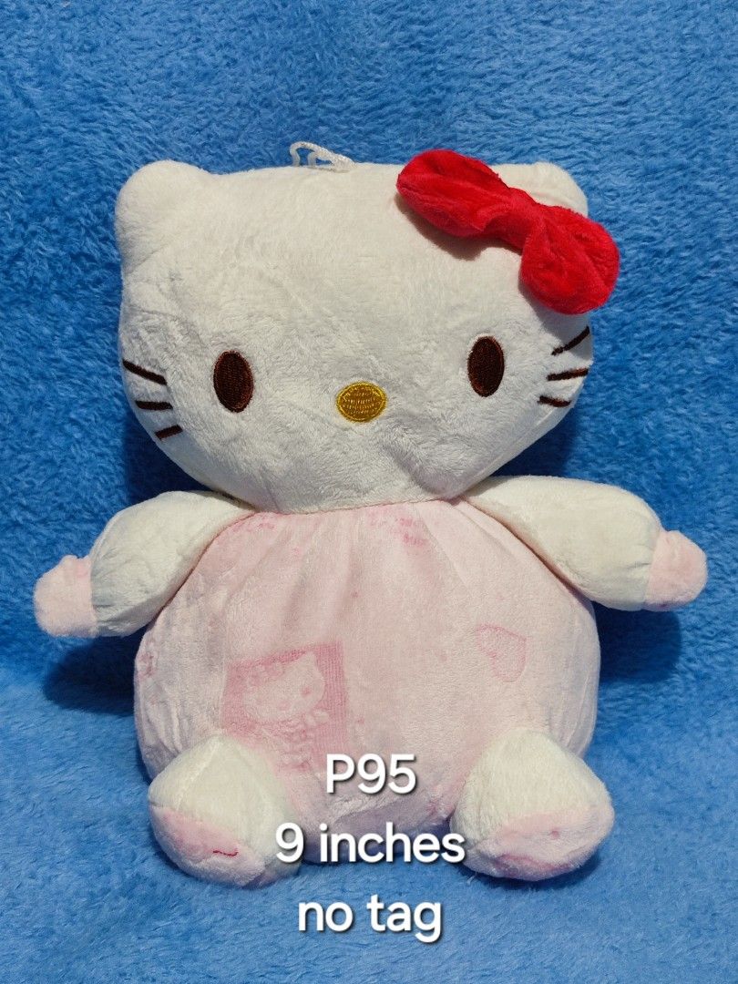 Hello Kitty Plush Toys - medium (Category: Plushies & Soft Toys) located in Baguio. Submitted by abigailmyra (Listing ID 1467348539, Image 2). Description: PHP 95, 120 & 135 details in the photos some have no brand tags Sanrio-Linefriend collab more Sanrio loc:Baguio-CAR .