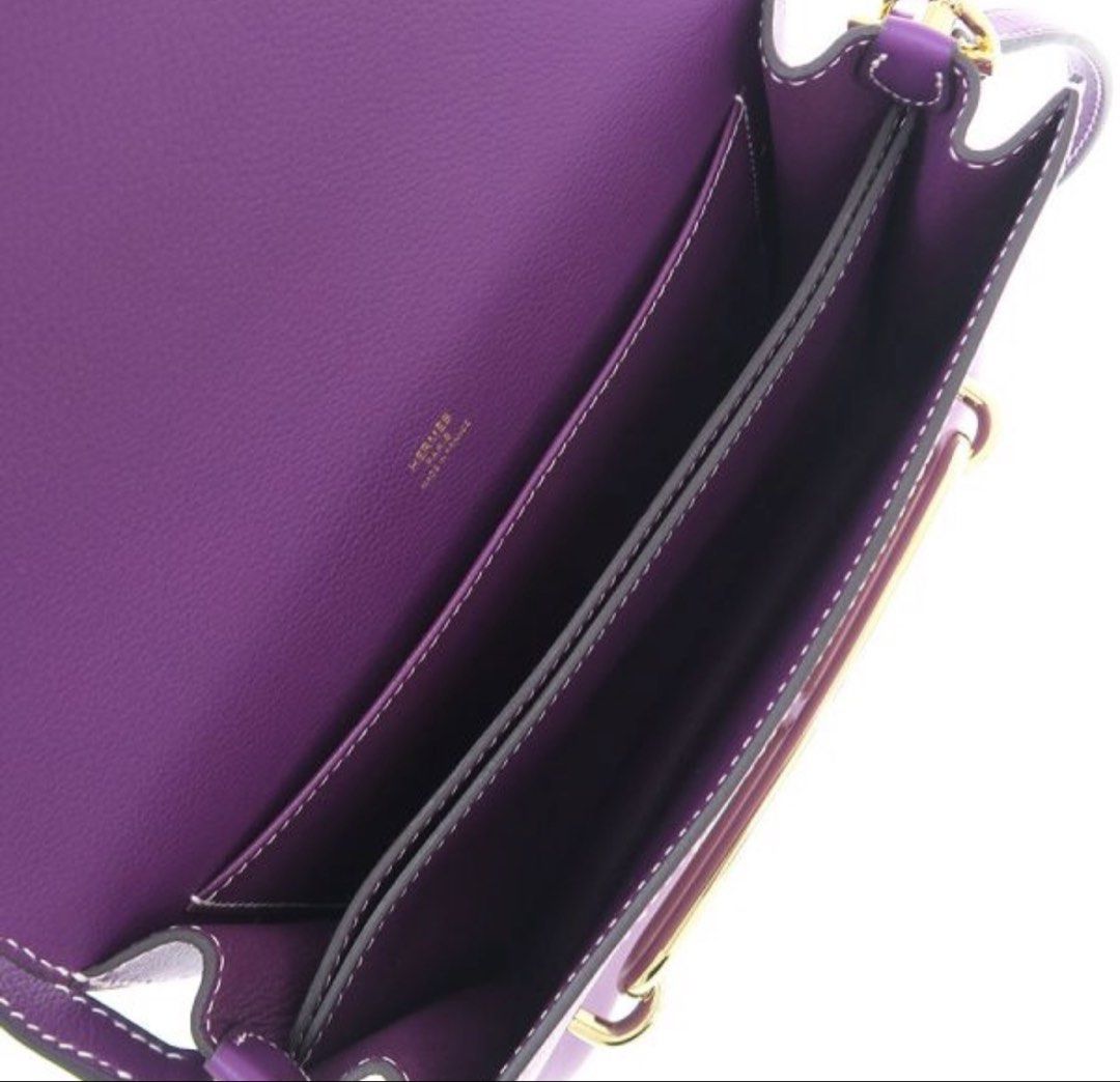 Hermes Roulis 23 Anemone 2109 (Category: Shoulder Bags) located in Las Pinas. Submitted by daisuki_japan_luxury_by_reiko (Listing ID 1467312726, Image 3). Description: Bland Hermes Rank A Size W:23×H:20×D:6.5 Color Purple Accessories There is a box ■Comments Hermes Luri 23 Reference Color: Anemone Reference Material: Ever Color Hardware: Gold Engraving: D Engraving (made in 2019) Included: Storage Bag This is the introduction of "Ruri 23", which 