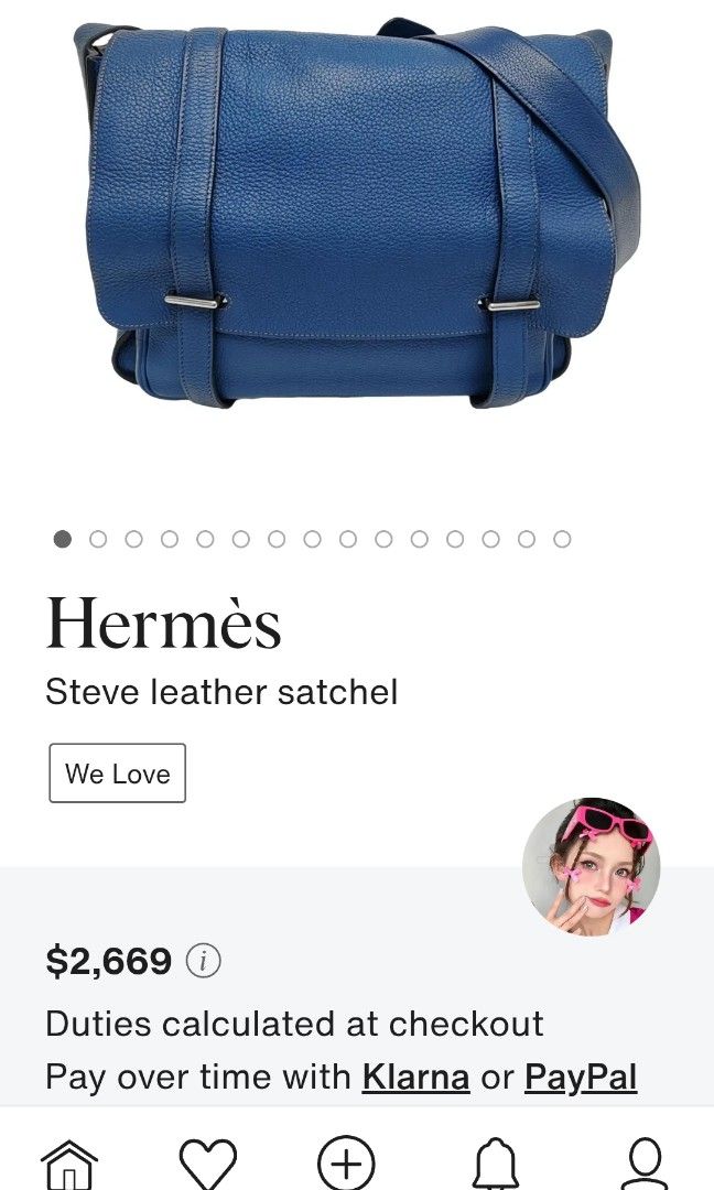 HERMES STEVE (Category: Shoulder Bags) located in Iloilo. Submitted by ukaynizoee (Listing ID 1467358515, Image 2). Description: preloved bags from Japan pre loved but we'll loved genuine leather.