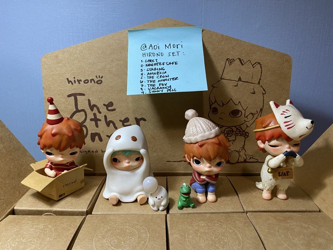 Hirono - The Other One Set (Category: Designer & Blind Box Toys) located in Cavite. Submitted by aoi_moriii (Listing ID 1467251772, Image 2). Description: • Complete Inclusions - Box, Card and Foil • All figures are in good condition 💵 Gcash / Maya / Seabank 📦 JNT / GGX / SDD 📍 General Trias, Cavite.