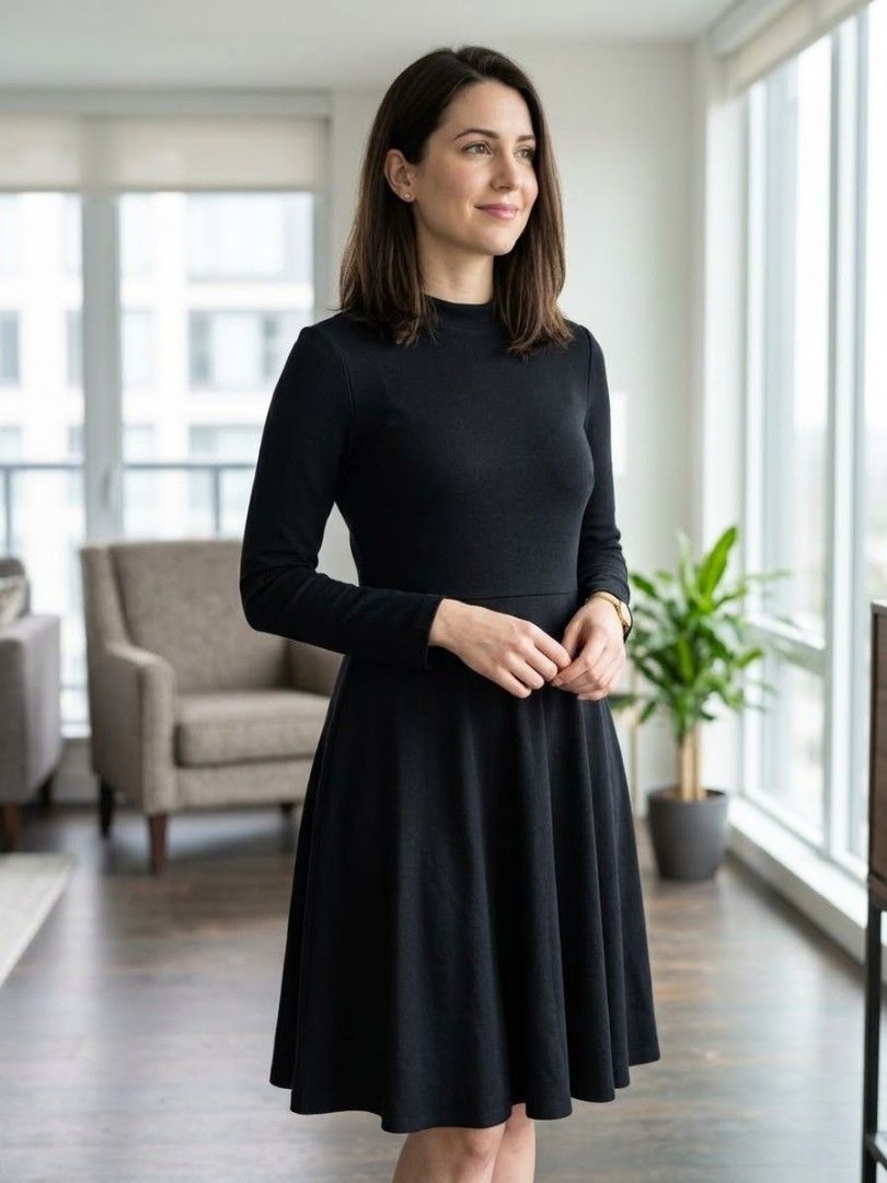 H&M Black Dress (Category: Dresses) located in Santa Cruz. Submitted by deenem (Listing ID 1467176694, Image 1). Description: Like New😍👌 No flaws👌 M on Tag Can fit M-L Asian (Measurements laid flat in inches) Bust:17-18 Waist: 14.5-15 Armhole:8 Lenght: 36.5 Semi- Stretchable.
