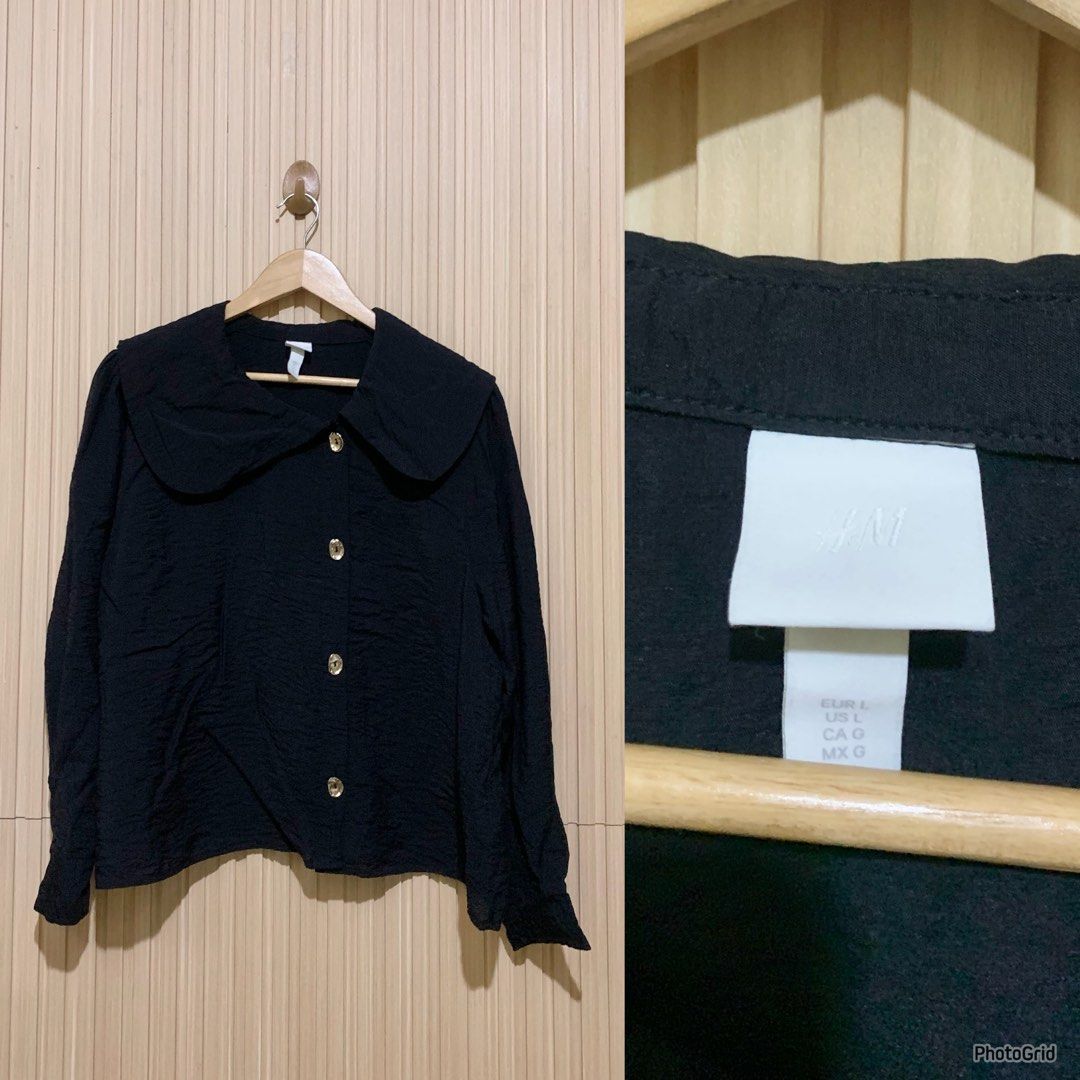 H&m collared top with gold buttons (Category: Blouses) located in Koronadal. Submitted by gstyledforless (Listing ID 1467177106, Image 1). Description: .