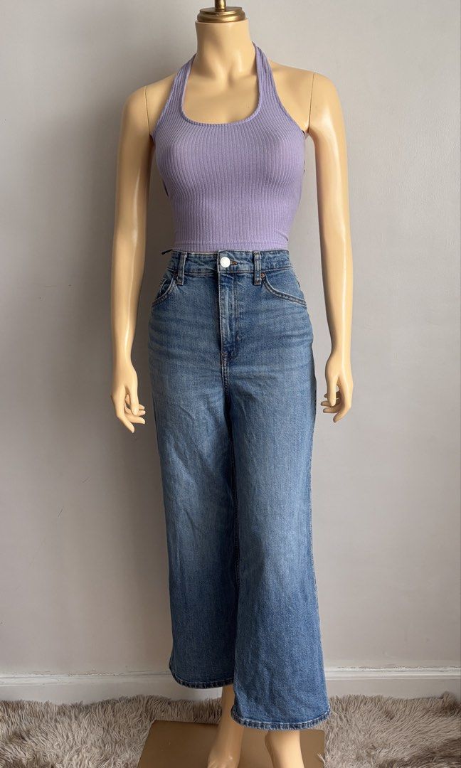 H&M wide jeans (Category: Jeans) located in Quezon City. Submitted by swift_kenjie (Listing ID 1467228363, Image 2). Description: 30-31 L-39.
