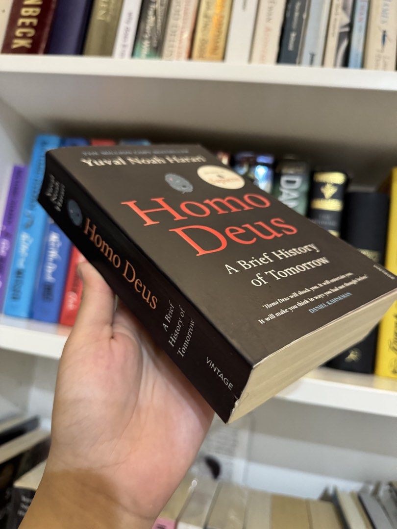 Homo Deus (Category: Storybooks) located in Bulacan. Submitted by gemini_7 (Listing ID 1467211546, Image 2). Description: Excellent condition White edges Price: 350 pesos Shipping thru JNT (as low as 62 pesos if within Luzon).