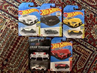 Hot Wheels Toyota GR Supra Yellow silver series base besi tebuk*, Toys ...