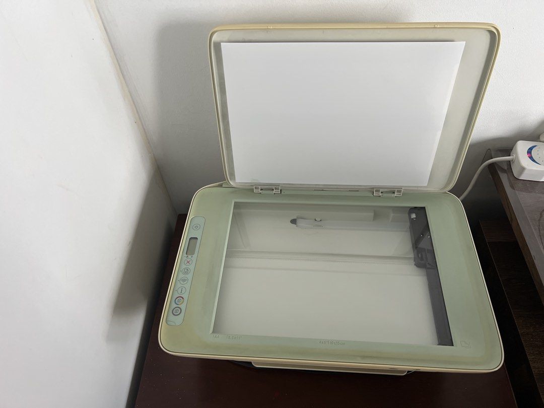 HP DeskJet Ink Advantage 2777 All-in-One Printer (Category: Printers, Scanners & Copiers) located in Manila. Submitted by jb005 (Listing ID 1467230762, Image 2). Description: - Model: HP DeskJet Ink Advantage 2777 - Features: Wireless setup, flatbed scanner, and top-loading input tray - Design: Aesthetic cream and light green body with an easy-to-use top control panel - Condition: Powers on and fully ready for daily printing tasks - Ideal for: Ho