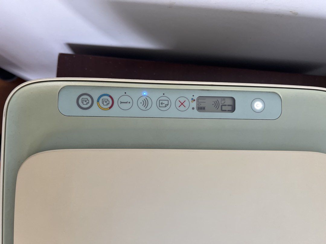 HP DeskJet Ink Advantage 2777 All-in-One Printer (Category: Printers, Scanners & Copiers) located in Manila. Submitted by jb005 (Listing ID 1467230762, Image 3). Description: - Model: HP DeskJet Ink Advantage 2777 - Features: Wireless setup, flatbed scanner, and top-loading input tray - Design: Aesthetic cream and light green body with an easy-to-use top control panel - Condition: Powers on and fully ready for daily printing tasks - Ideal for: Ho