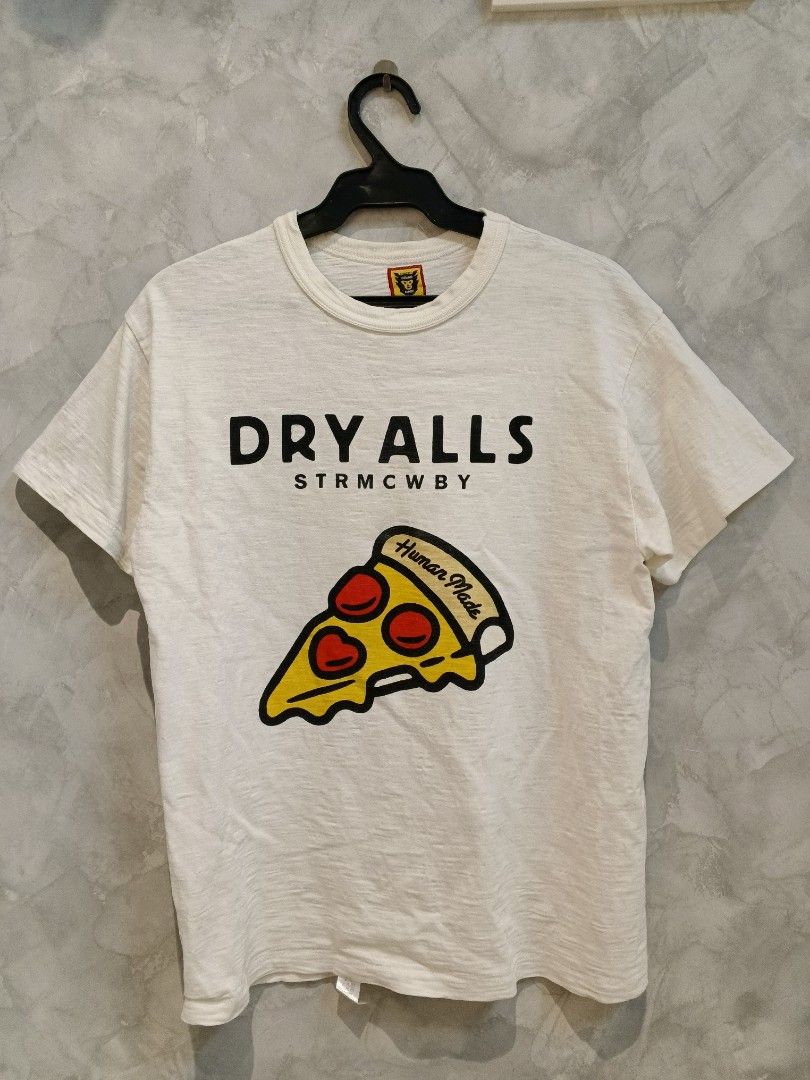 Human Made Dry Alls Pizza Shirt (Category: Tshirts & Polo Shirts ) located in Andop. Submitted by finderskeepersxzz (Listing ID 1467319372, Image 1). Description: Excellent condition 1 pinhole (unnoticeable) width 20 length 26.