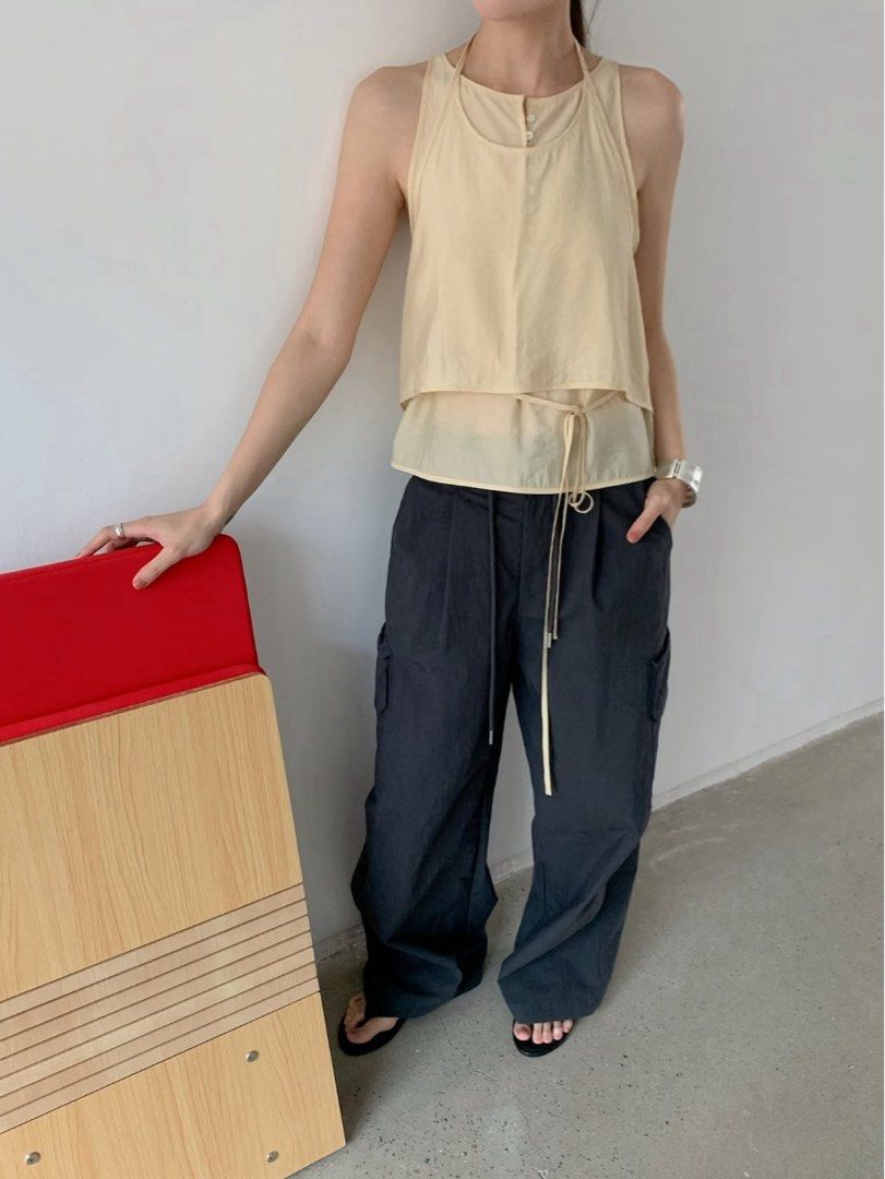Inbyin Yellow Layered Top (Category: Sleeveless) located in Baguio. Submitted by lovelemons (Listing ID 1467187152, Image 2). Description: Inbyin Yellow Layered Top Small-Medium No issues Good as new condition .