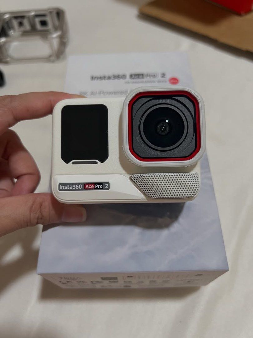 Insta360 Ace Pro 2 Xplorer Bundle with Accessories (Category: Cameras) located in Las Pinas. Submitted by zeiralliv (Listing ID 1467301582, Image 1). Description: - Model: Insta360 Ace Pro 2 (White) with Xplorer Grip Kit - Quality: Shoots crisp 8K video powered by Leica optics * 2weeks used in April 2026 * with original box * bought from shopee official store last March 2026 * includes items that were purchased separately from the bundle Freebies