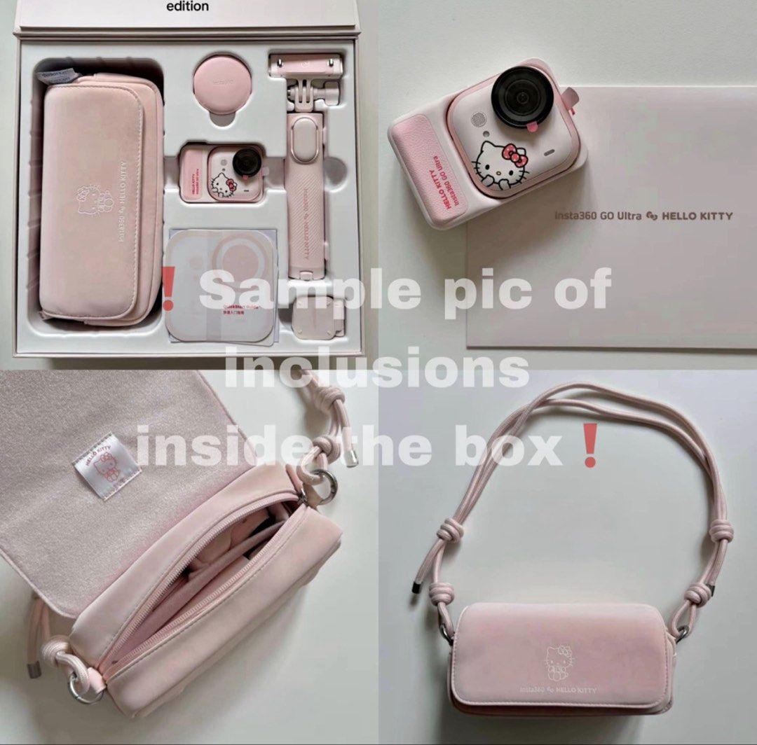 INSTA 360 GO ULTRA (Category: Video Cameras) located in Santa Rita. Submitted by isabelc2206 (Listing ID 1467316412, Image 1). Description: FOR SALE: Insta360 GO Ultra × Hello Kitty Limited Edition 🎀 ACTUAL PRICE: ₱34,000 Selling for ₱29,990 Selling my Insta360 GO Ultra × Hello Kitty Limited Edition Action Camera Bundle 💗 Willing to do video calls to prove. Super cute limited-edition Hello Kitty design with a compact and wearable camera setup—p