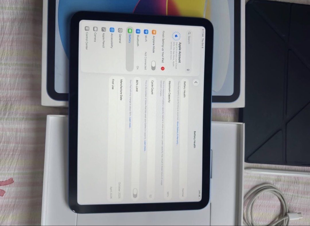 IPAD A16 256GB (Category: iPad) located in Caloocan City. Submitted by marryannsellstuff (Listing ID 1467207729, Image 2). Description: ISSUE: BACK FLASH LANG 256GB 96% BH NO HISTORY OF REPAIR COMPLETE PACKAGE.