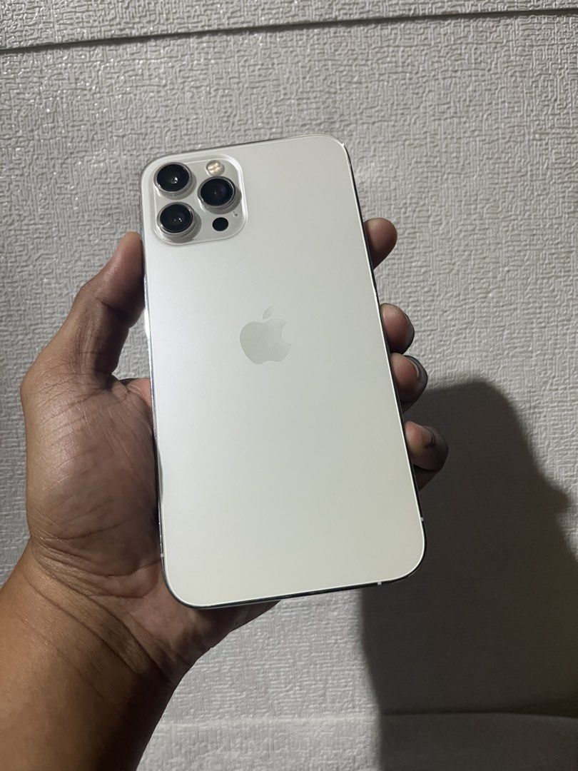 iPhone 12 Pro Max 128gb (Category: iPhone 12 Series) located in Caloocan City. Submitted by djaye.gadgets (Listing ID 1467254520, Image 2). Description: Honest issue ⚠️ - LCD Line - Camera zoom 2.5x sometimes shaky/vibrate but tolerable. Can provide sample video pgusapan nalang natin. For sale Only Factory Unlock (No Sim Restrictions) No icloud not Bypass unli reset LL/A Variant iOS 26.6.1 Face ID working True Tone working Battery Health 96% Phys