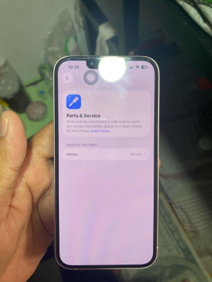 iPHONE 13 128GB (Category: iPhone 13 Series) located in Quezon City. Submitted by jcccccccccccccc (Listing ID 1467197871, Image 3). Description: FORSALE‼️‼️ - 128GB - 70 Battery health - Working face id - Working true tone - All parts orig - No paint chips - Makinis sariwa smooth ang unit - With orig box and cord.